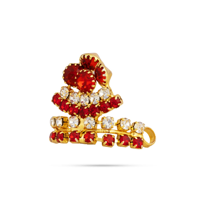 Mukut - 0.5 x 1 Inches | Multicolour Stone kireedam / Crown/ Kiritam For Deity Decor