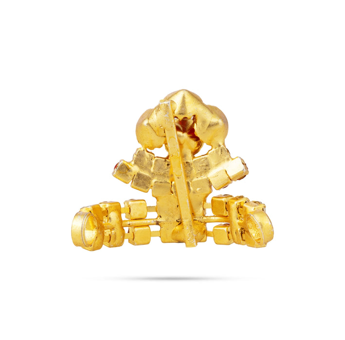 Mukut - 0.5 x 1 Inches | Multicolour Stone kireedam / Crown/ Kiritam For Deity Decor