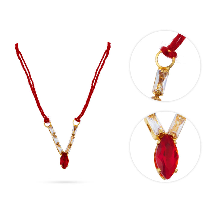 Stone Necklace - 1 Inches | Multicolour Stone Jewellery/ Artificial Jewelry For Deity Decor