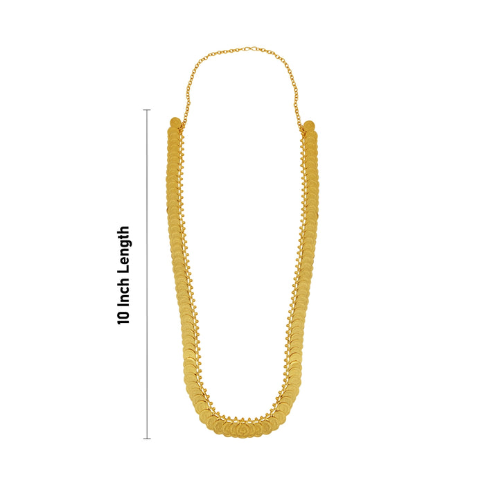Kasumala - 10 Inches | 100 Coin Kasumalai/ Kaasu Maalai / Artificial Jewellery for Women - Neck & Body Accessories