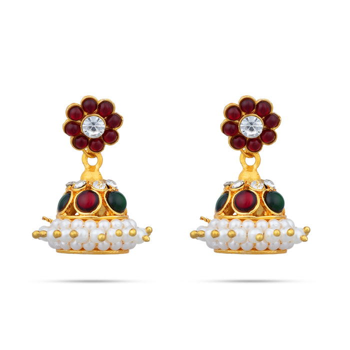 Bharatanatyam Jewellery Set Without Bangle | Artificial Jewelry/ Dance Jewellery/ Stone Jewellery for Dance - Dance Jewellery Set