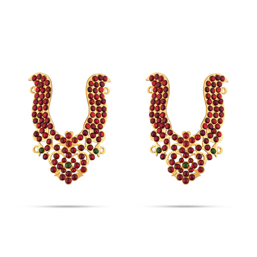 Bharatanatyam Jewellery Set Without Bangle | Artificial Jewelry/ Dance Jewellery/ Stone Jewellery for Dance - Dance Jewellery Set