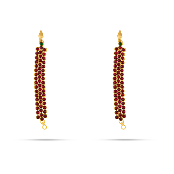 Bharatanatyam Jewellery Set Without Bangle | Artificial Jewelry/ Dance Jewellery/ Stone Jewellery for Dance - Dance Jewellery Set