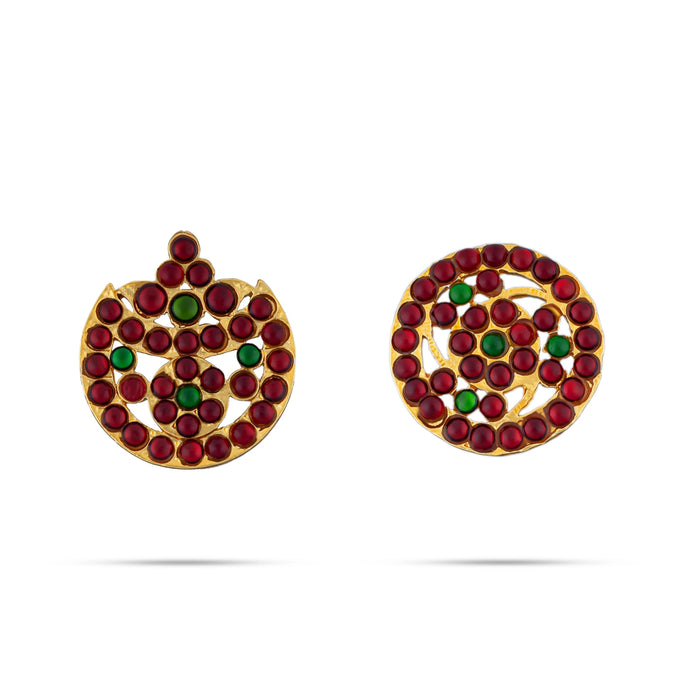Bharatanatyam Jewellery Set Without Bangle | Artificial Jewelry/ Dance Jewellery/ Stone Jewellery for Dance - Dance Jewellery Set