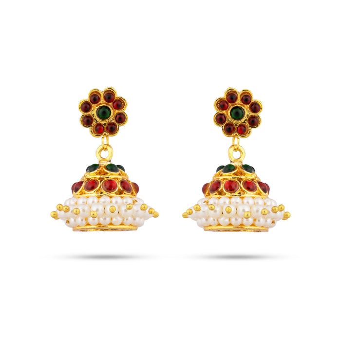 Bharatanatyam Jewellery Set Without Bangle | Kemp Stone Jewellery/ Artificial Jewelry for Dance - Dance Jewellery Set