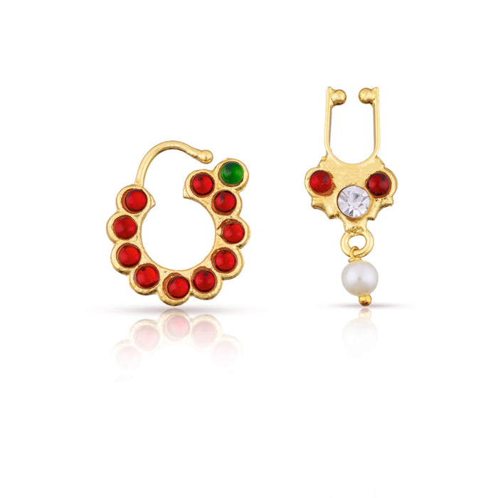 Bharatanatyam Jewellery Set Without Bangle | Artificial Jewelry/ Kemp Stone Jewellery for Dance - Dance Jewellery Set