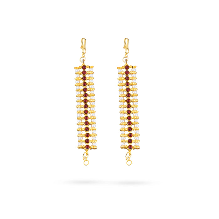 Bharatanatyam Jewellery Set Without Bangle | Artificial Jewelry/ Kemp Stone Jewellery for Dance - Dance Jewellery Set