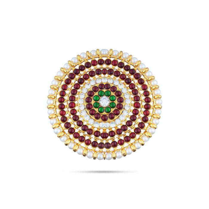 Bharatanatyam Jewellery Set Without Bangle | Artificial Jewelry/ Kemp Multicolour Stone Jewellery for Dance - Dance Jewellery Set