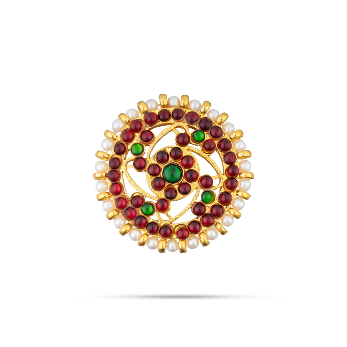 Dance Jewellery Set Without Bangle | Stone &Pearl Design Artificial Jewelry/ Bharatanatyam Jewellery for Women - Dance Jewellery Set