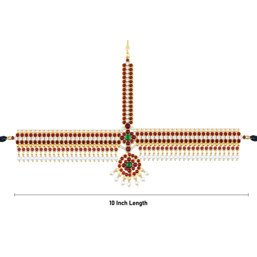 Kemp Bharatanatyam Head Set - 10 X 6 Inches | Bharatanatyam Jewellery/ Classical Dance Jewellery For Women - Bharatanatyam Jewellery