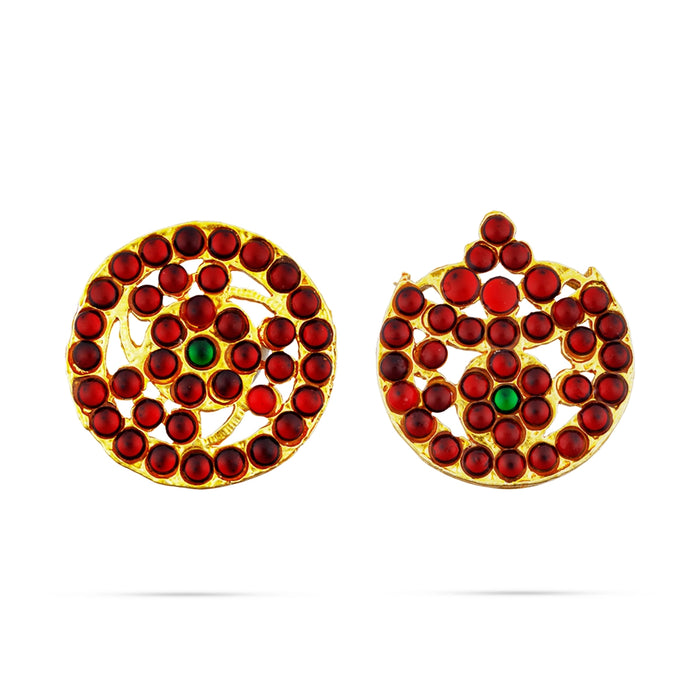 Kemp Head Set - 5 x 10 Inches | Kemp Jewellery/ Multi Colour Stone Jewellery/ Hair Jewelry for Bharatanatyam - Dance Jewellery