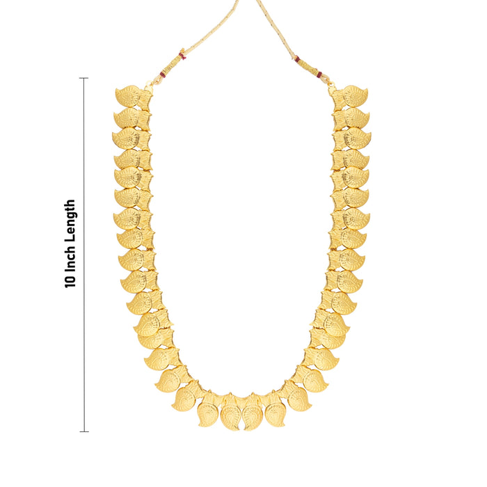 Haram - 10 x 6 Inches | Gold Polish Jewellery/ Mango Design Artificial Jewelry for Women - Ethnic Wear Accessories