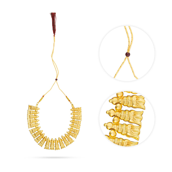 Shenbaga Poo Haram - 5 x 7 Inches | Gold Polish Jewelry/ Artificial Jewellery for Women - Ethnic Wear Accessories