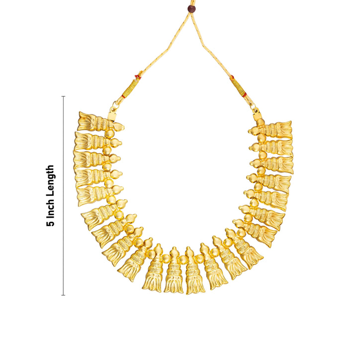 Shenbaga Poo Haram - 5 x 7 Inches | Gold Polish Jewelry/ Artificial Jewellery for Women - Ethnic Wear Accessories