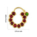 Stone Nose Pin Pair - 0.75 x 0.75 Inch | Kemp Bullaku Nose Pin/ Stone Jewellery/ Artificial Jewelry for Women - Bharatanatyam Jewellery