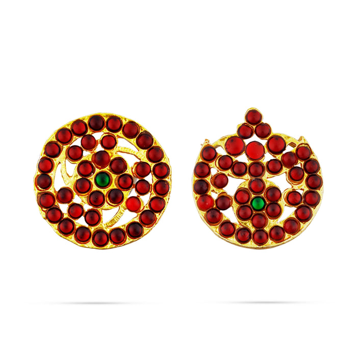 Bharatanatyam Head Jewelry Set - 5 x 10 Inches | Stone With Beads Design Artificial Jewelry for Dance - Bharatanatyam Jewellery