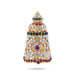 Full Crown - 2 x 1 Inches | Multicolour Stone Kireedam / Mukut / Kiridam For Deity Decor - Head & Face Accessories