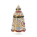 Full Crown - 2 x 1 Inches | Multicolour Stone Kireedam / Mukut / Kiridam For Deity Decor - Head & Face Accessories