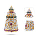 Full Crown - 2 x 1 Inches | Multicolour Stone Kireedam / Mukut / Kiridam For Deity Decor - Head & Face Accessories