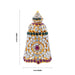 Full Crown - 2 x 1 Inches | Multicolour Stone Kireedam / Mukut / Kiridam For Deity Decor - Head & Face Accessories