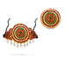 Kemp Baju Band Jewellery - 2.25 x 3.5 Inches | Beads & Stone Armlet Jewelry/ Stone Vanki for Dance - Bharatanatyam Jewellery