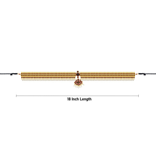 Kemp Hip Belt - 18 Inches | Waist Belt/ Beads & Stone Jewelry/ Bharatanatyam Jewellery For Classical Dance - Bharatanatyam Jewellery