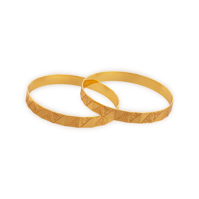 Bangles Set - 0.25 x 2.4 | Gold Polish Chudi/ Gold Polish Jewellery for Women - Ethnic Wear Accessories