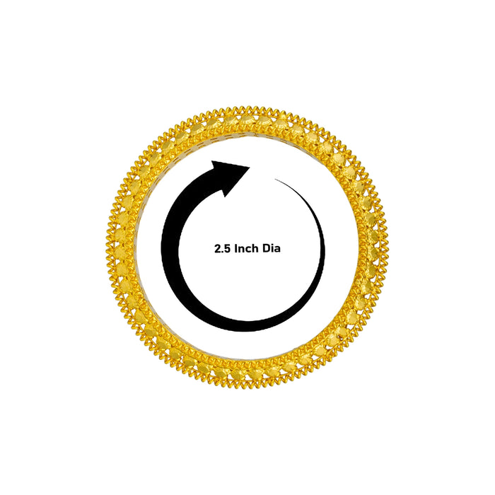 Bangle - 0.72 x 2.5 Inches | Gold Polish Jewellery/ Artificial Jewellery for Women - Ethnic Wear Accessories