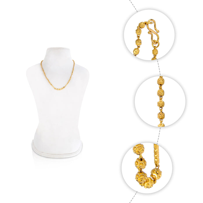 Beads Mala - 9.5 Inches | Artificial Jewelry / Beads Malai / Gold Polish Jewellery for Women - Ethnic Wear Accessories