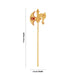 Parshu Ankusha Weapons Pair - 9 x 2 Inches | Stone Swamy Alangaram/ Gold Polish Astras for Deity - Deity Accessories