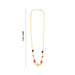 Coral Beads With Chain - 9 Inches | Gold Polish Jewellery/ Coral Beads Jewelry for Women - Ethnic Wear Accessories