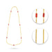 Coral Beads With Chain - 14 Inches | Gold Polish Jewellery/ Coral Beads Jewelry for Women - Ethnic Wear Accessories