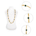 Jade Mala - 14 Inches | Gold Polish Jewellery / Short Chain / Artificial Jewelry for Women - Ethnic Wear Accessories