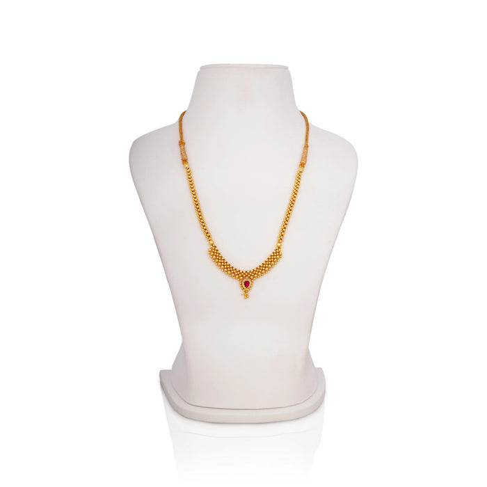 Necklace - 5 Inches | Beaded Necklace/ Gold Polish Jewelry/ Jewellery for Women