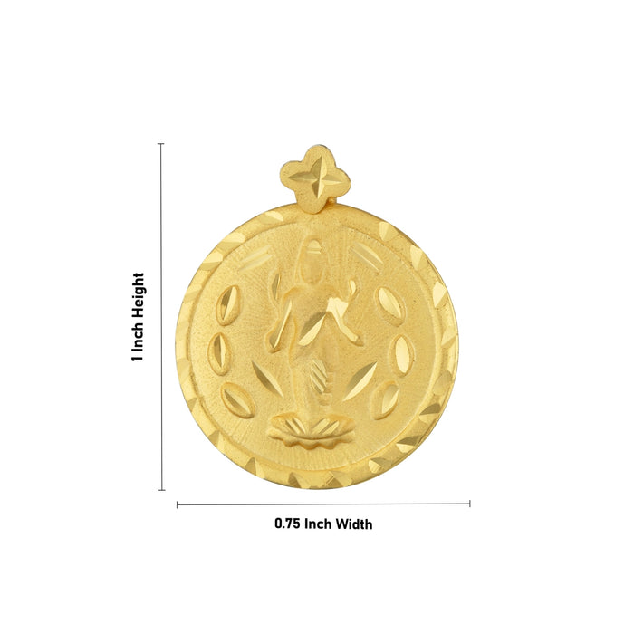 Gold Polish Dollar - 1 x 0.75 Inches | Gold Polish Pendant/ Gold Polish Locket for Women