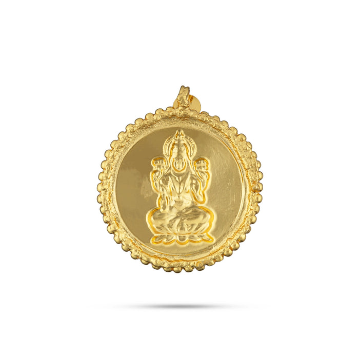 Gold Polish Dollar - 1.25 x 1 Inches | Gold Polish Pendant/ Gold Polish Locket for Women