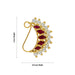 Stone Nose Pin - 1 x 0.5 Inches | Nathu Bullaku/ Bullaku Nose Pin / Multicoloured Stone Jewellery for Deity - Head & Face Accessories