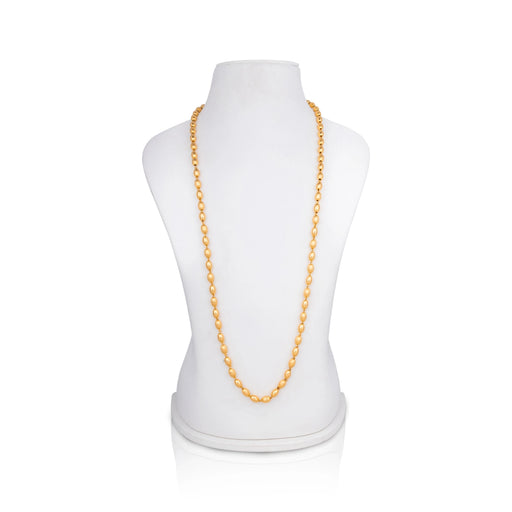 Beads Design Artificial Jewellery - 15 Inches | Gold Polish Jewellery/Beads Design Gold Polish Chain for Women - Ethnic Wear Accessories
