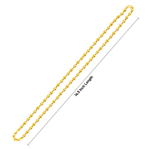 Beads Design Artificial Jewellery - 15 Inches | Gold Polish Jewellery/Beads Design Gold Polish Chain for Women - Ethnic Wear Accessories