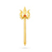 Trishul - 3 x 1 Inches | Gold Polish With Stone Astras/ God Shiva Trishul/ Soolam/ Durga Maa Trishul for Deity - Deity Accessories