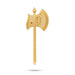 Axe - 3.5 x 1.25 Inches | Swamy Alangaram/ Gold Polish Astra/ Gold Polish Axe for Deity - Deity Accessories