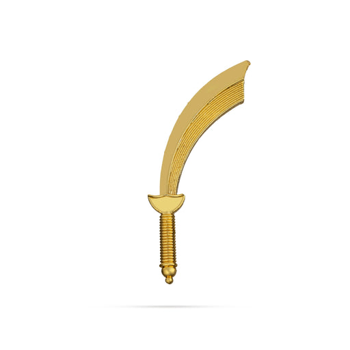 Gold Polish Weapon - 3 x 0.5 Inches | Astras/ Swamy Alangaram/ Sword for Deity Decor - Deity Accessories
