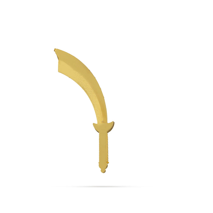 Gold Polish Weapon - 3 x 0.5 Inches | Astras/ Swamy Alangaram/ Sword for Deity Decor - Deity Accessories