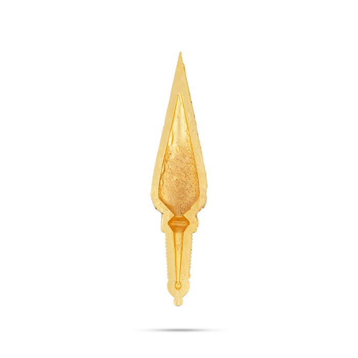 Sword - 2.75 x 0.5 Inches | Gold Polish Knife/ Swamy Alangaram/ Gold Polish Astra for Deity