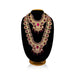 Stone Haram Stone Necklace Pair - 16 x 10 Inches | 2 Pcs/ Stone Jewellery/ Artificial Jewelry for Deity - Neck & Body Accessories