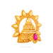 Half Crown With Arch - 3 x 3 Inches | Gold Polish & Single Stone Kireedam/ Kiridam/ Mukut for Deity - Head & Face Accessories