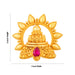 Half Crown With Arch - 3 x 3 Inches | Gold Polish & Single Stone Kireedam/ Kiridam/ Mukut for Deity - Head & Face Accessories