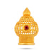 Half Crown – 3 x 1.75 Inches | Single Stone Mukut/ Gold Polish Jewellery/ Kiritam for Deity - Head & Face Accessories