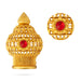 Half Vairamudi Crown - 3.25 x 2 Inches | Gold Polish & Single Stone Kireedam/ Kiridam/ Mukut for Deity - Head & Face Accessories