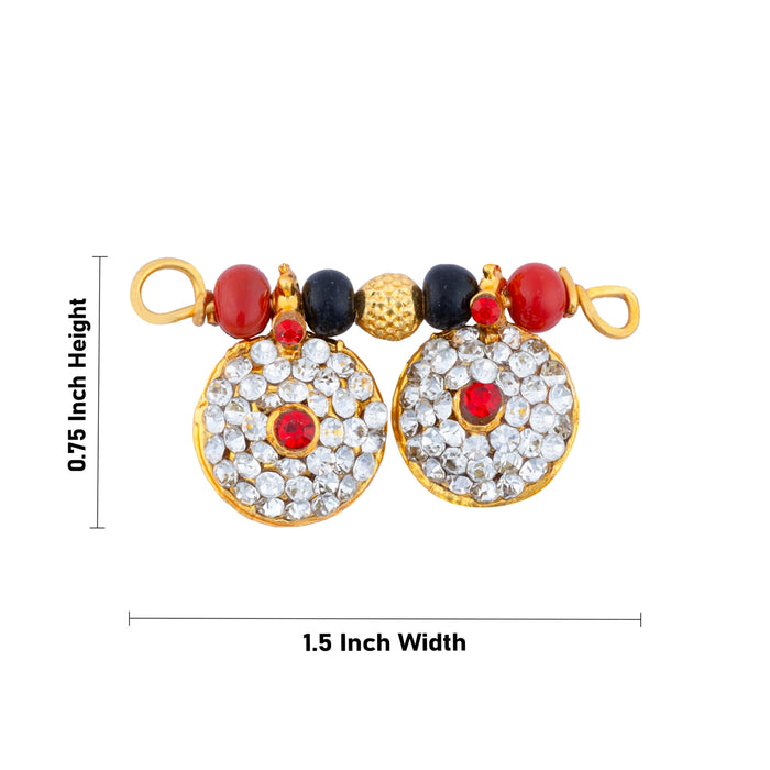 Mangal Sutra - 0.75 x 1.5 Inch | Beads With Stone Jewellery/ Mangala Sutra/ Thali Mangalsutra for Deity - Neck & Body Accessories